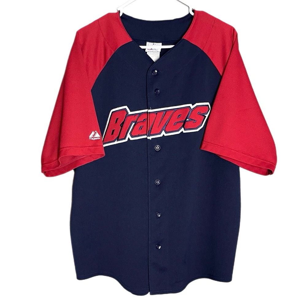 Rare Vintage Majestic Atlanta Braves Jersey Men’s Size Large- See Measurements